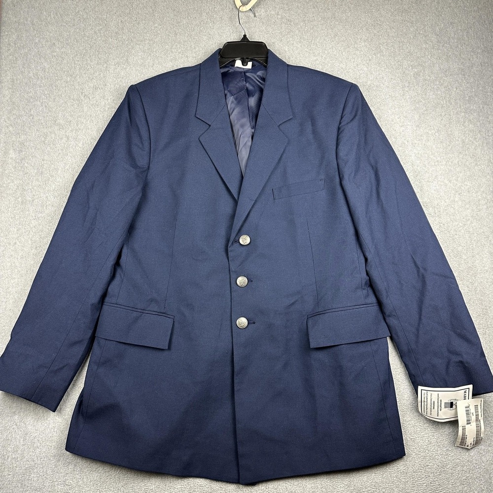 Creighton AB Suit Jacket Coat Mens AF 1620 46L Blue AF Shade 1620 3 Button NWT